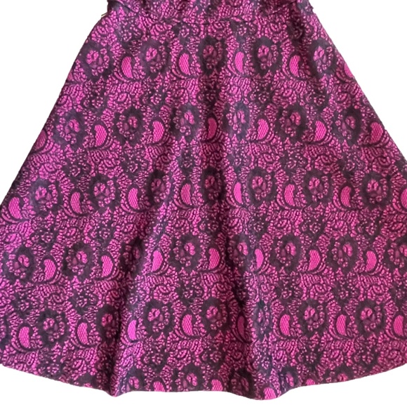 EUC Le Chateau Burgundy Brocade Dress Size XXS - Picture 4 of 8